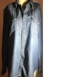 X2 Modern Fit Unisex Blue Jean Shirt Men's Size L